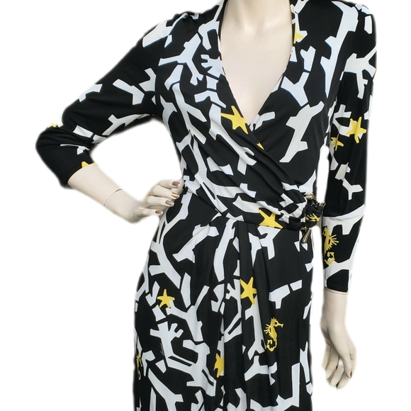 Gucci Coral Seahorse Silk Summer Wrap Dress Size 6 8 - Authentic - Picture 4 of 13